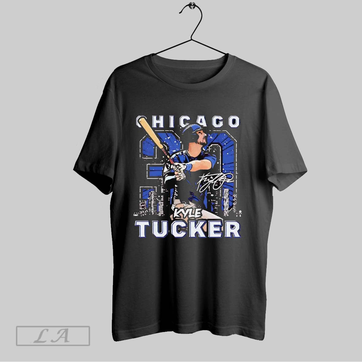 Original Kyle Tucker Batting Skyline Signature Chicago Cubs