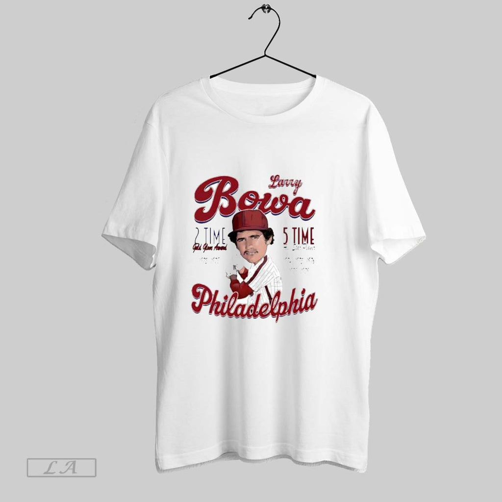 Original Larry Bowa Philadelphia Comic 5 Time All Star Player T Shirt