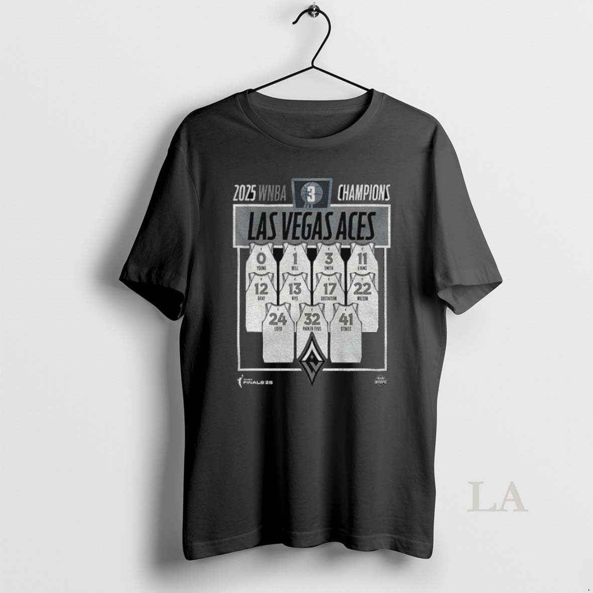 Original Las Vegas Aces Basketball Stadium Essentials 2025 Wnba Finals Champions Jersey Roster