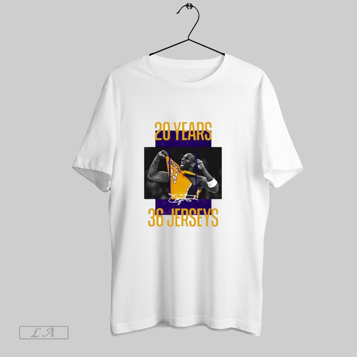 Original Los Angeles Lakers Kobe Bryant 20 Years 36 Jerseys T Shirt