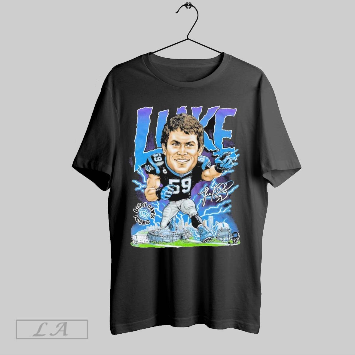 Original Luke Kuechly X Glory Days Apparel Icons Carolina Panthers