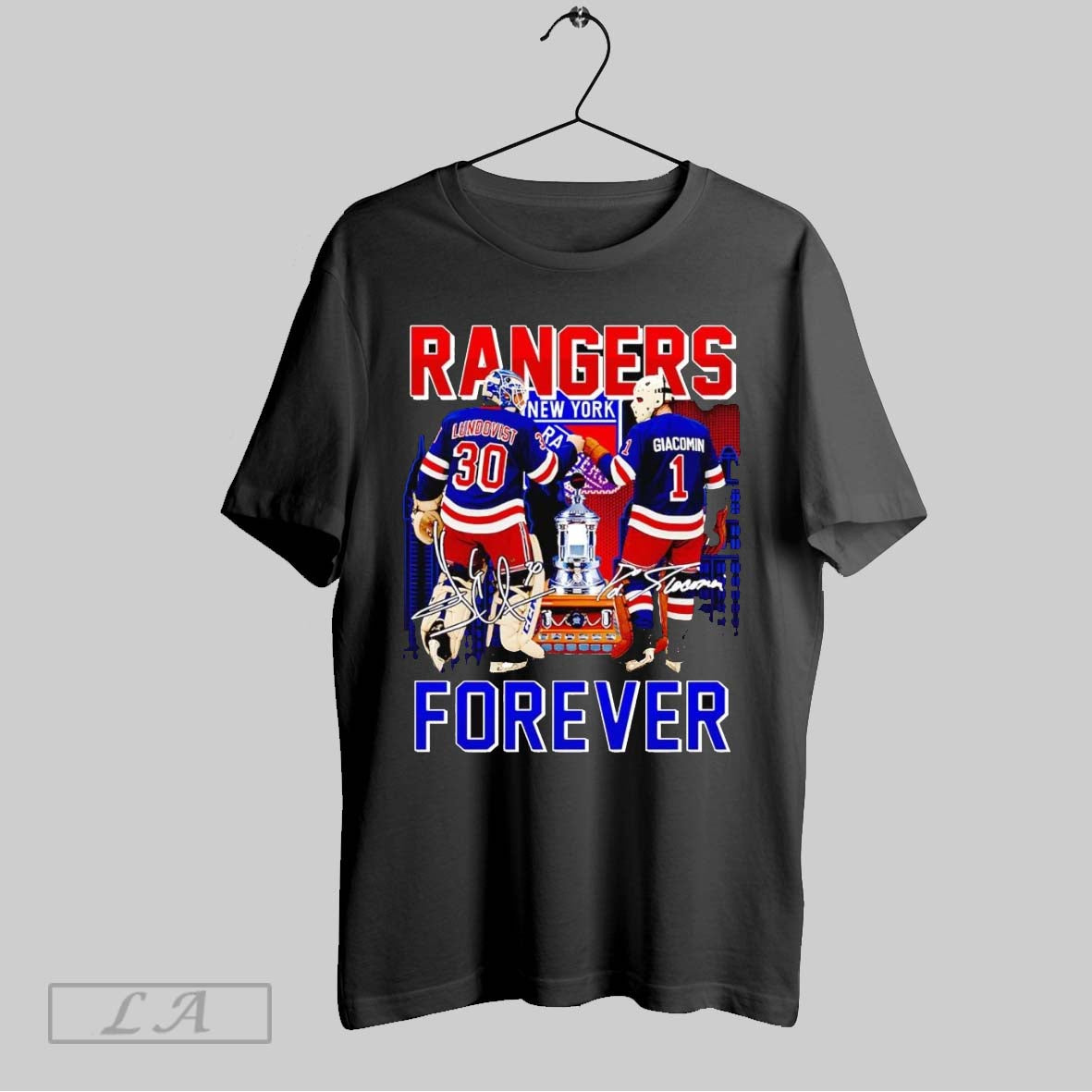 Original Lundqvist And Giacomin Forever New York Rangers Signatures