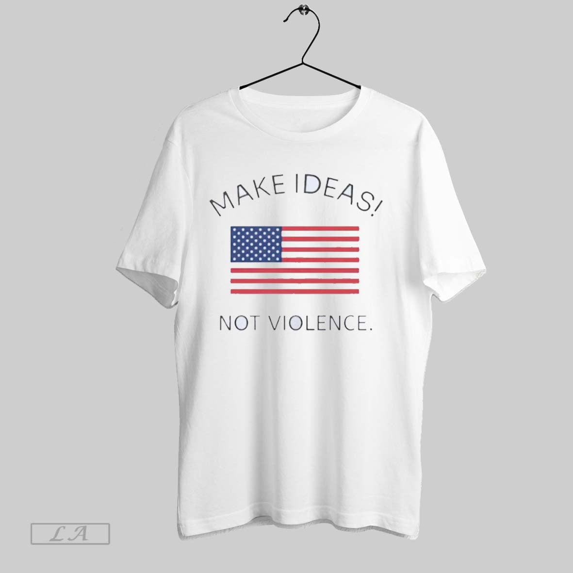 Original Make Ideas Not Violence Usa Flag