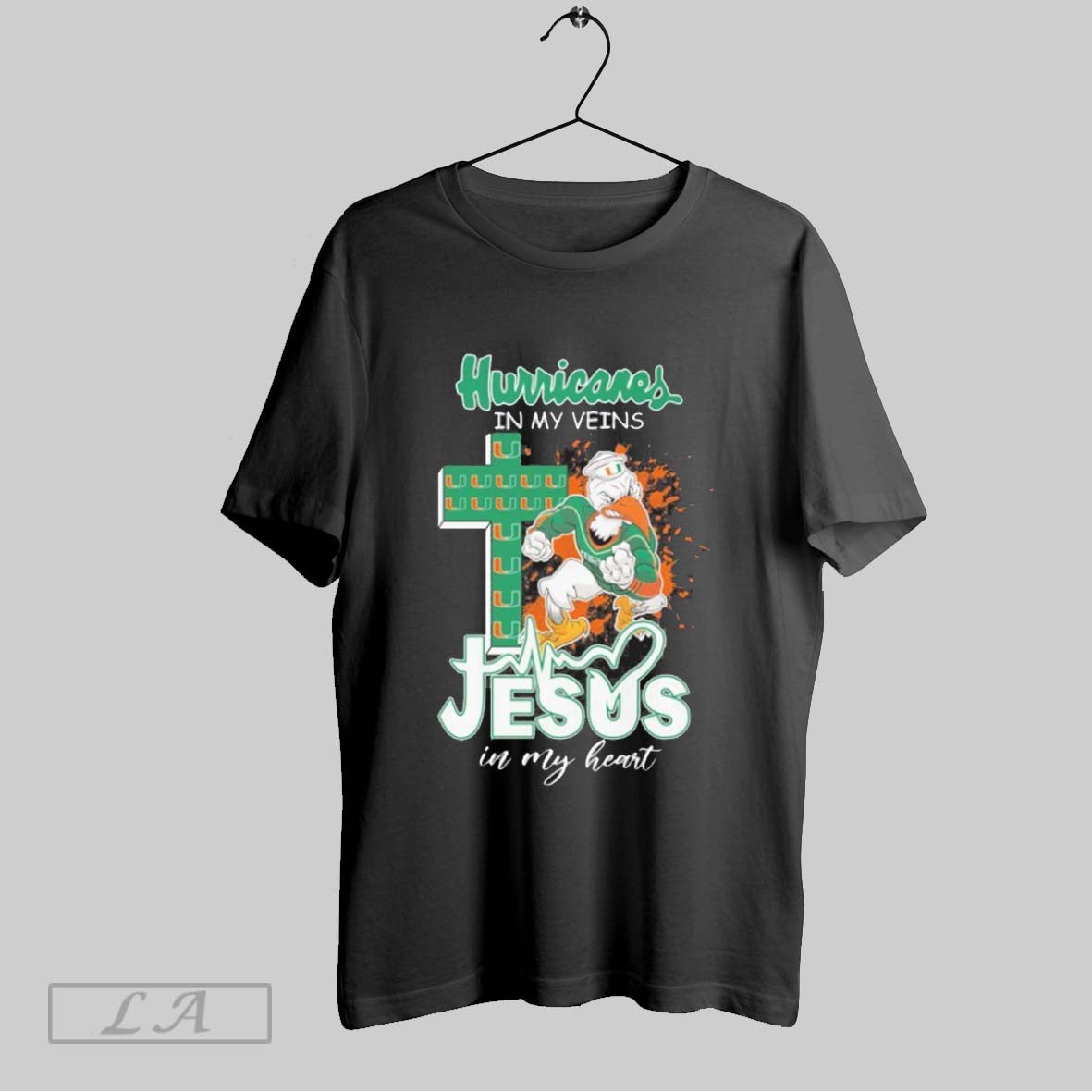 Original Miami Football Mascot In My Veins Jesus In My Hear