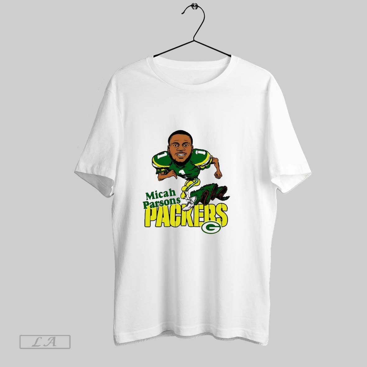 Original Micah Parsons Green Bay Packers Football Homage Bighead Caricature Player Graphic