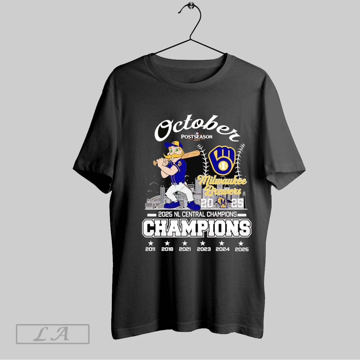 Original Milwaukee Brewers 2025 October Nl Central Champions