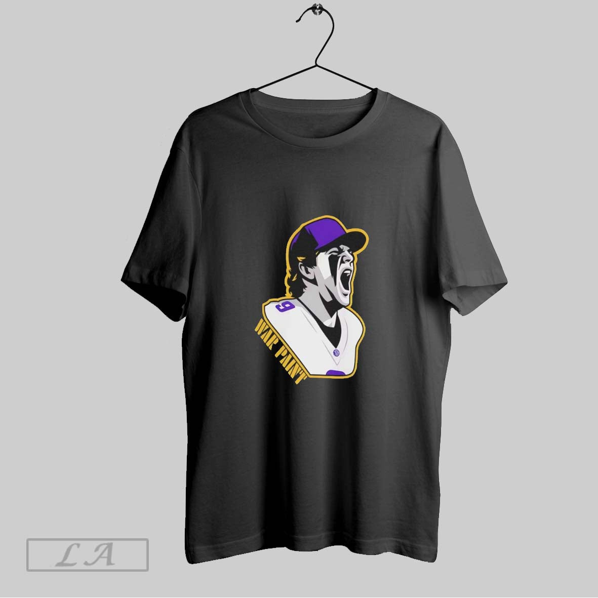 Original Minnesota Vikings War Paint Fooball Player Number 9 Graphic