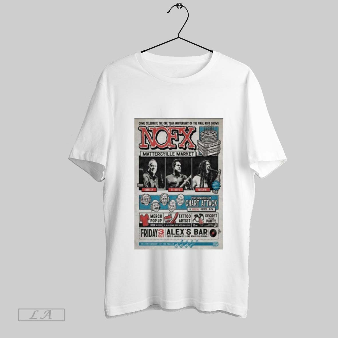 Original Nofx 10 3 2025 Alexs Bar In St Long Beach Ca Poster Shirt