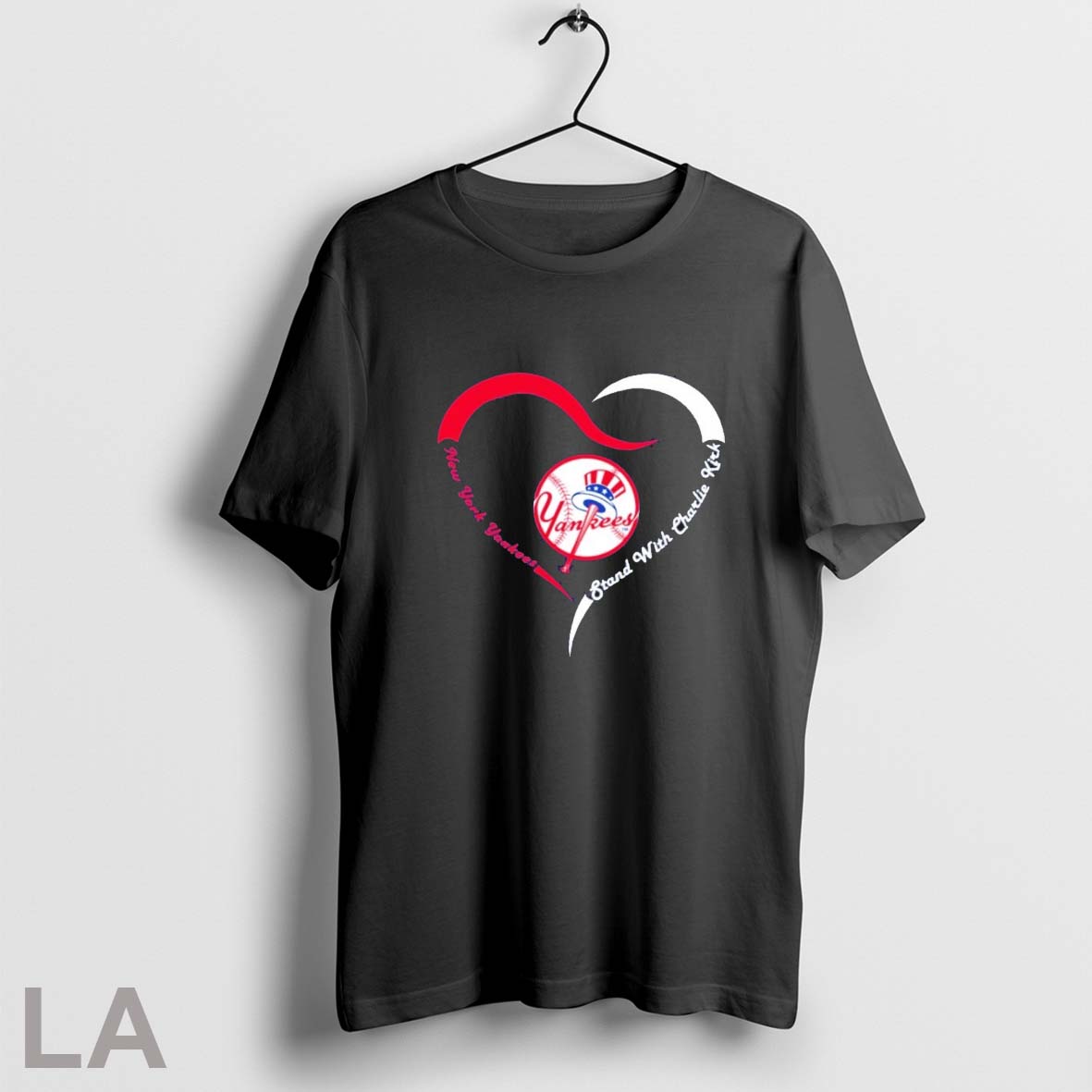 Original New York Yankees Stand With Charlie Kirk Heart