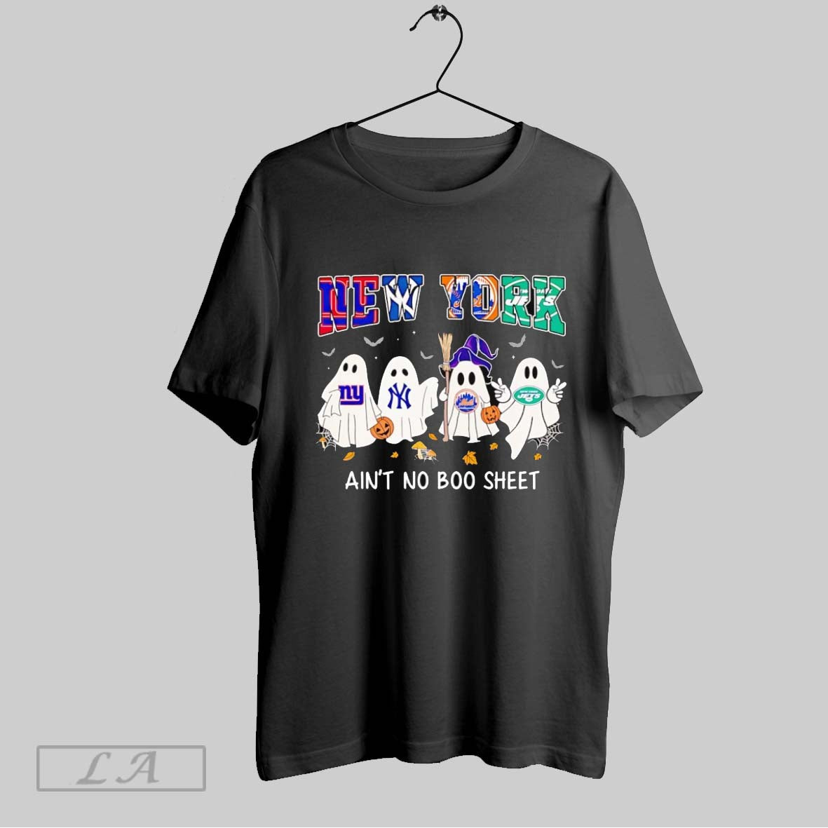 Original New York Sports Ghost Aint No Boo Sheet Halloween