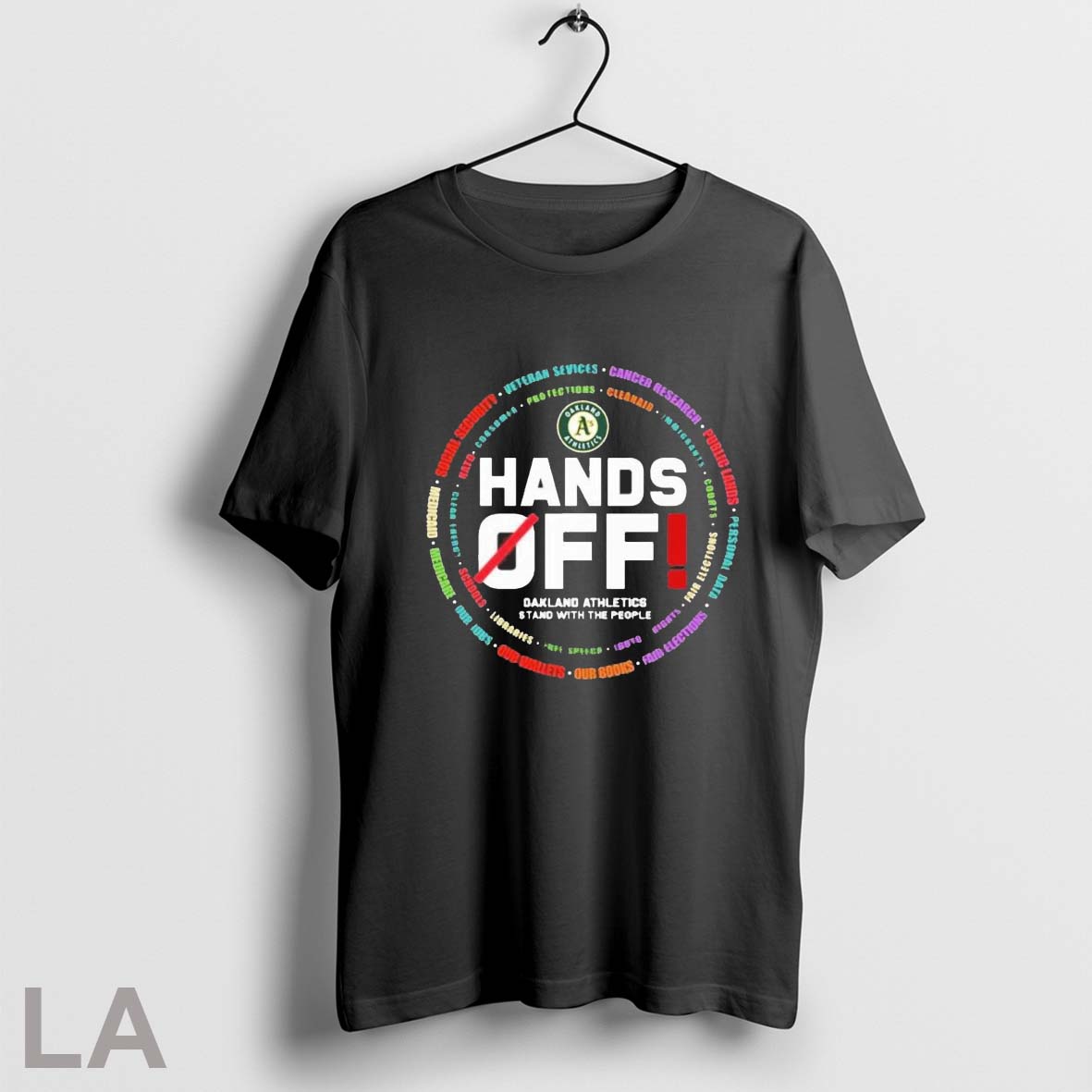 Original Oakland Athletics Hands Off Stand With The People 2025