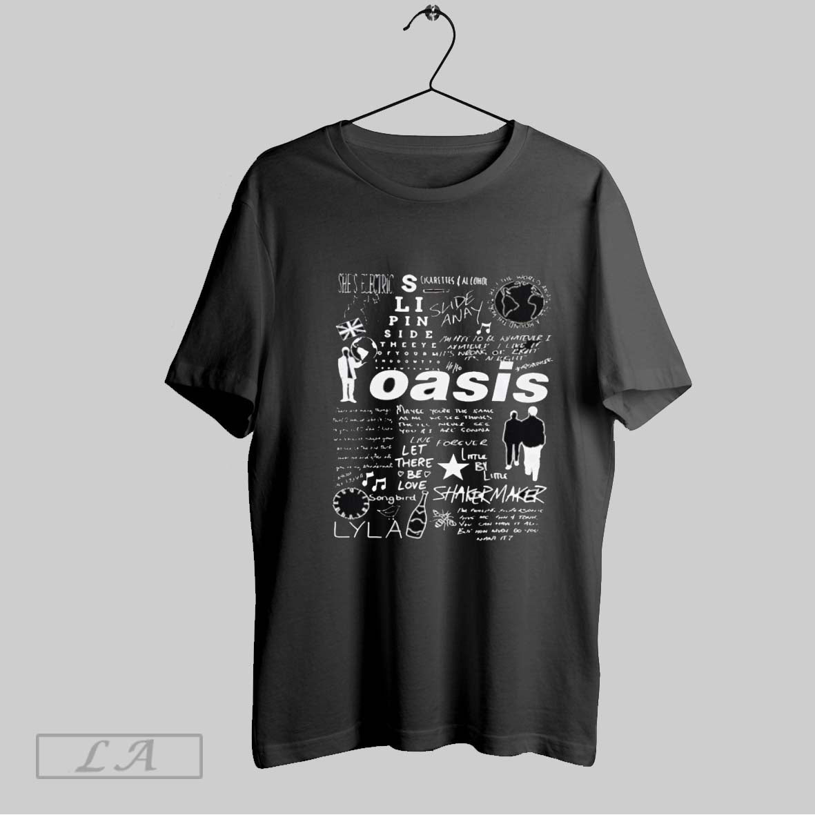 Original Oasis Vintage Retro Lyric Album Song Music Band
