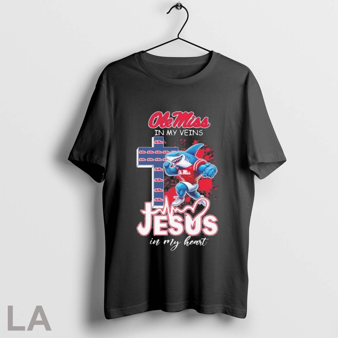 Original Ole Miss Football Mascot In My Veins Jesus In My Hear