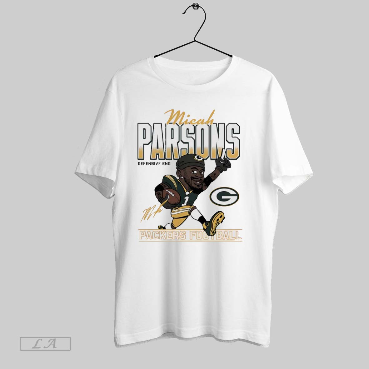 Original Packers Micah Parsons Defensive End Signature Caricature