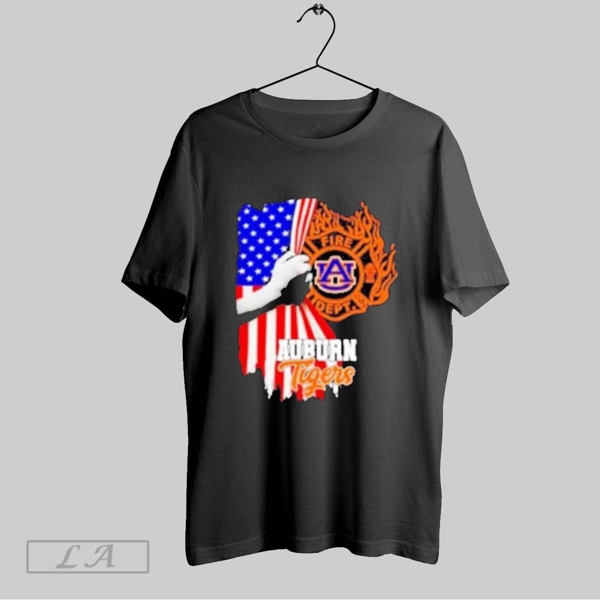 Original Personalized Auburn Tigers Fire Department American Flag