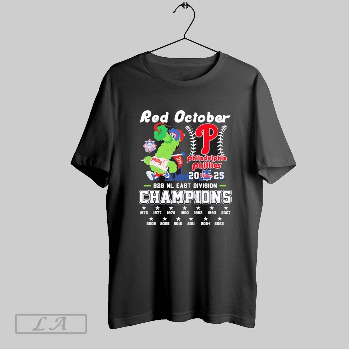Original Philadelphia Phillies Back 2 Back Nl East Division Champions Red October