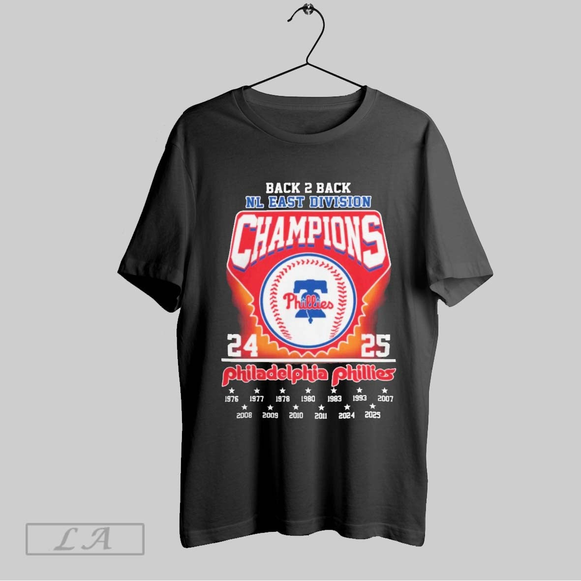 Original Phillies Baseball 13 Time Nl East Division Champions Back To Back 2024 2025