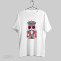 Original Pink And Teal Nutcracker Patchwork Print White S