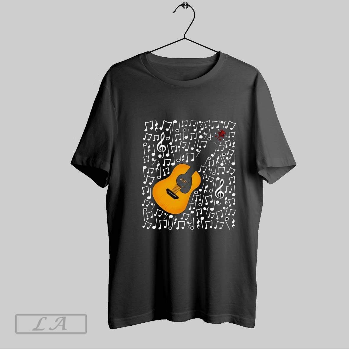 Original Premium Acoustic Guitar Musical Notes Guitarist Music Teacher Songwriter