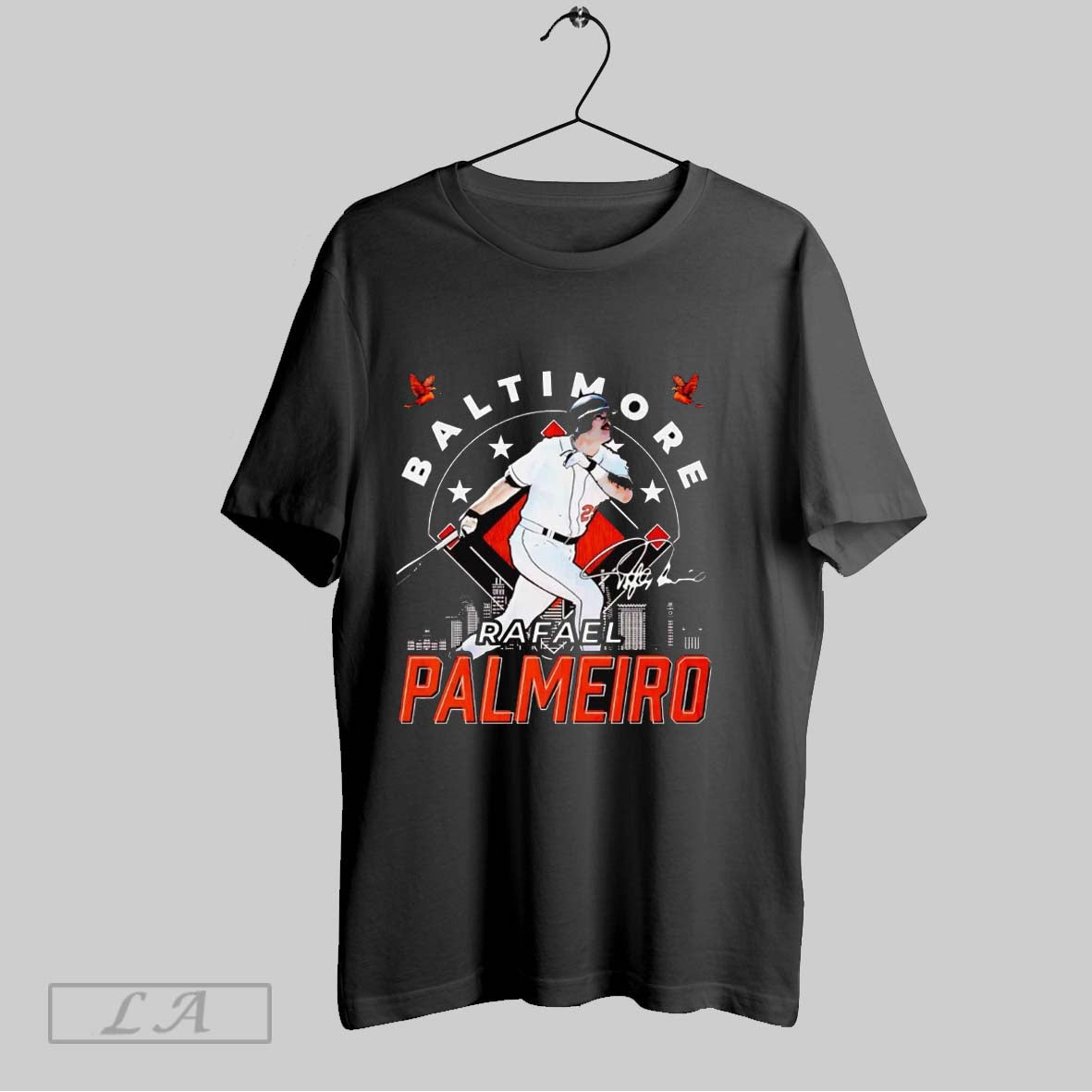 Original Rafael Palmeiro Bird Baltimore Swing Signature