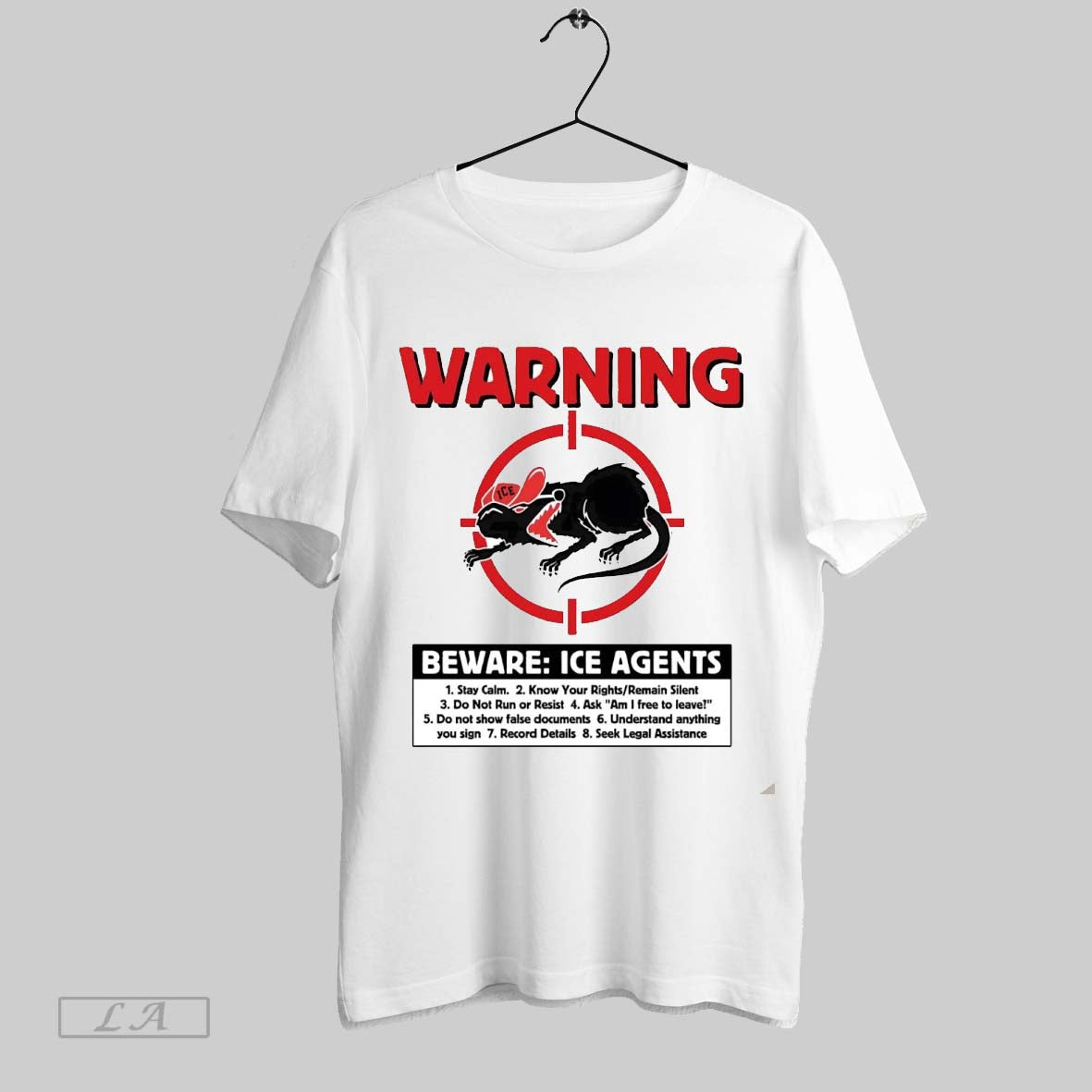 Original Rats Warning Beware Ice Agents Red Maga