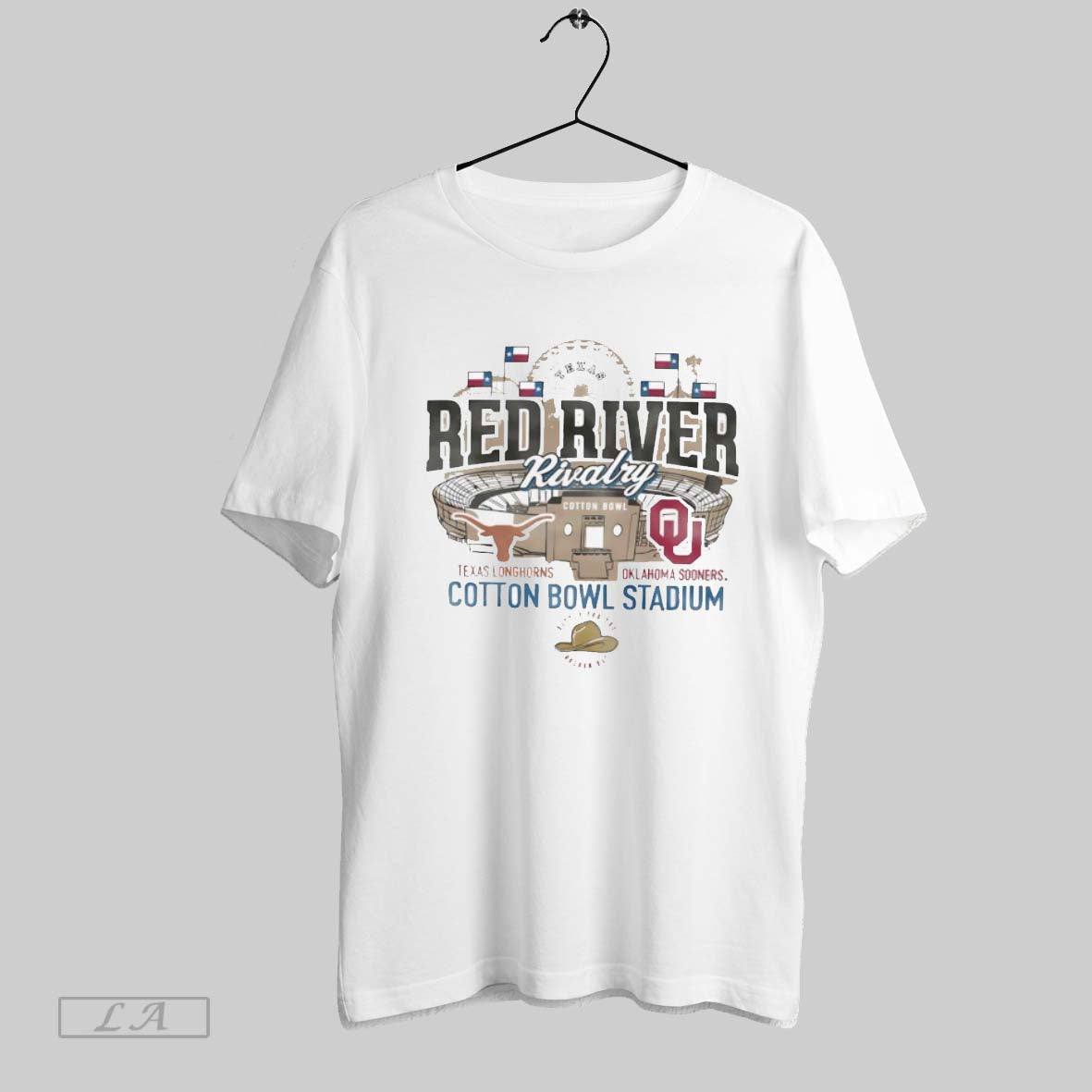 Original Red River Rivalry Texas Longhorns Vs Oklahoma Sooners Cotton Bowl Stadium