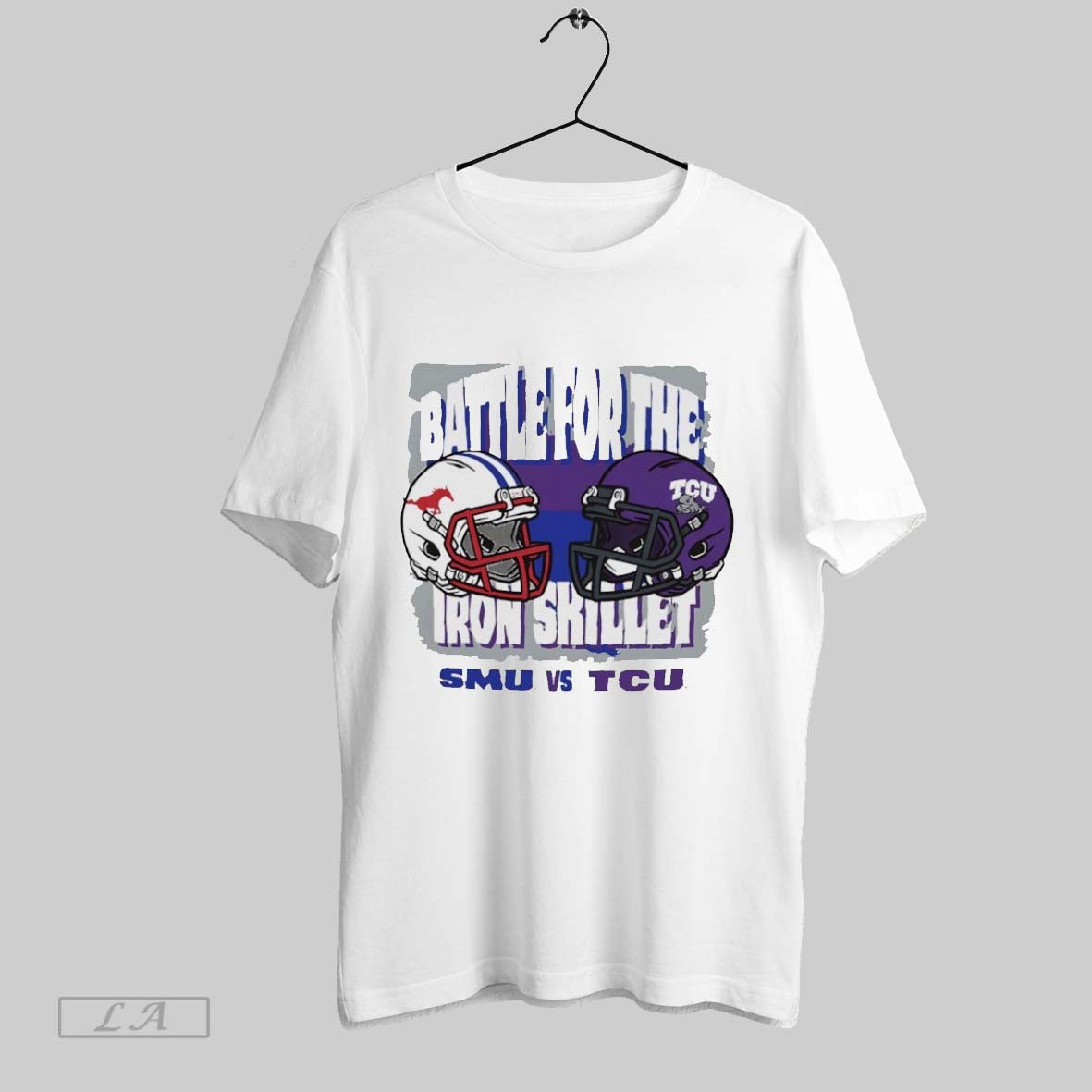 Original Smu Vs Tcu 2025 Ncaa Battle For The Iron Skillet Helmet