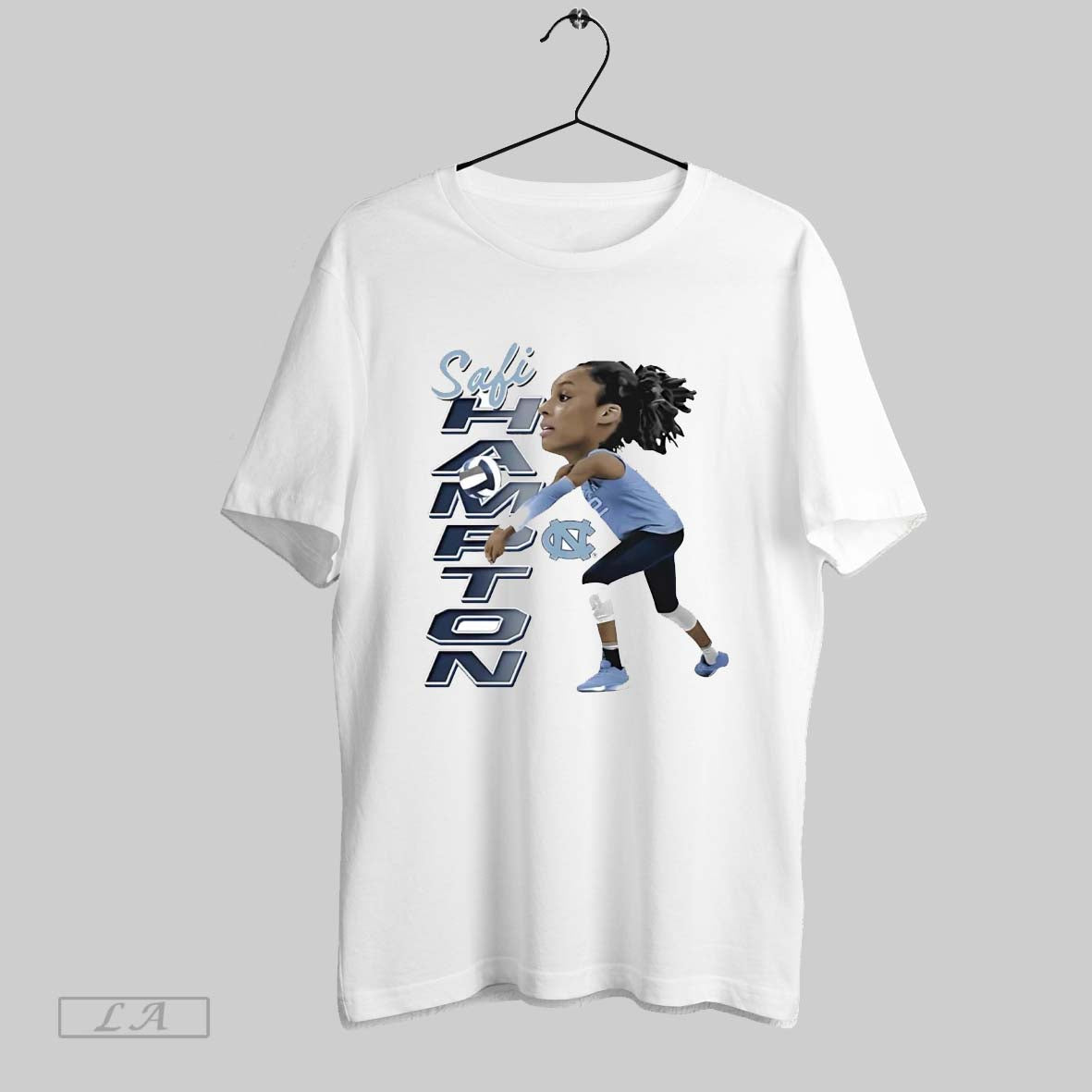 Original Safi Hampton Bumping Caricature Unc Volleyball