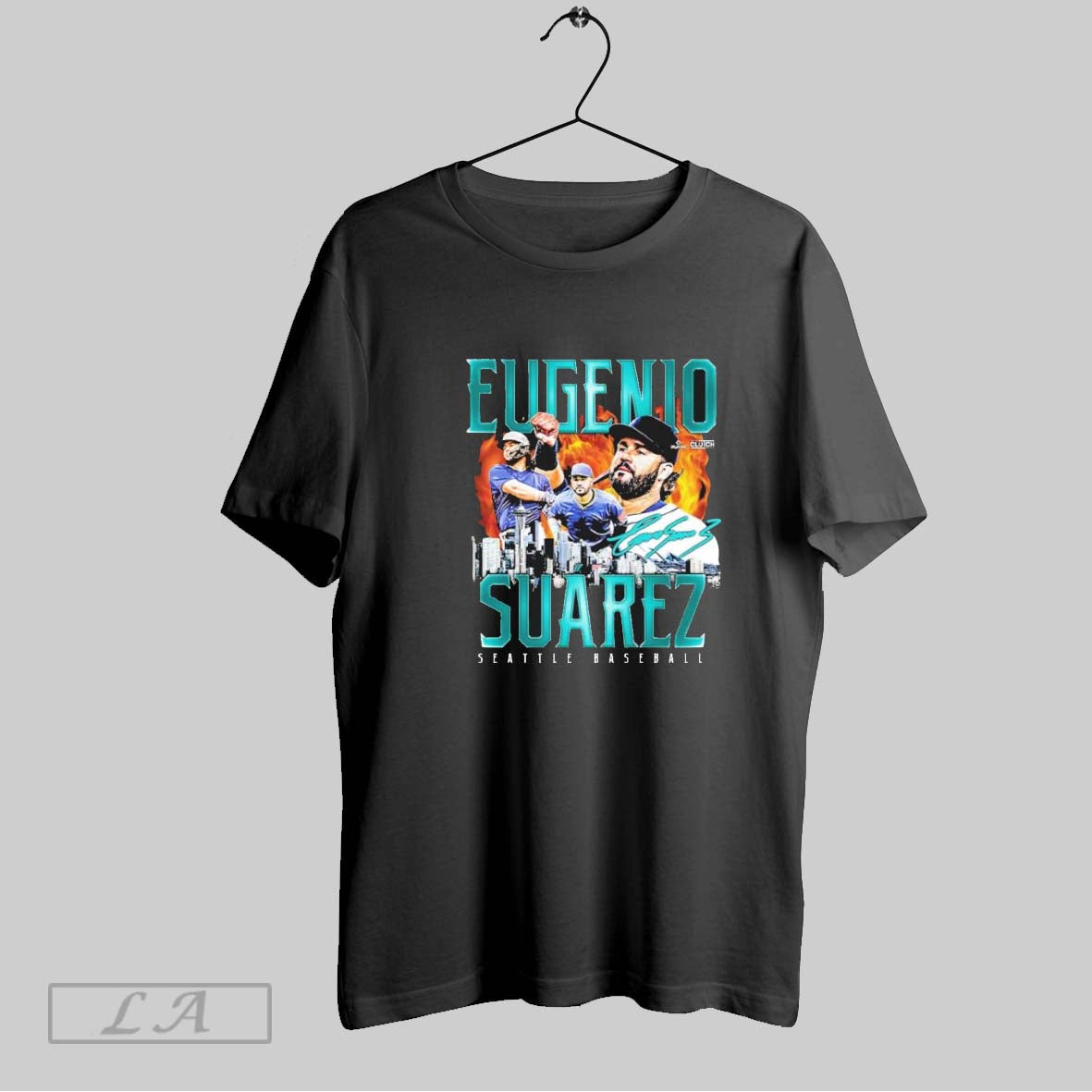 Original Seattle Mariners Eugenio Suarez Retro Flair T Shirt