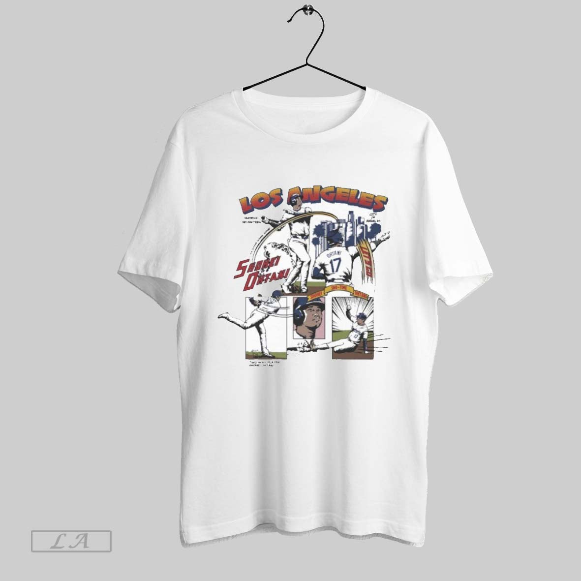 Original Shohei Ohtani Los Angeles Dodgers Comic Retro