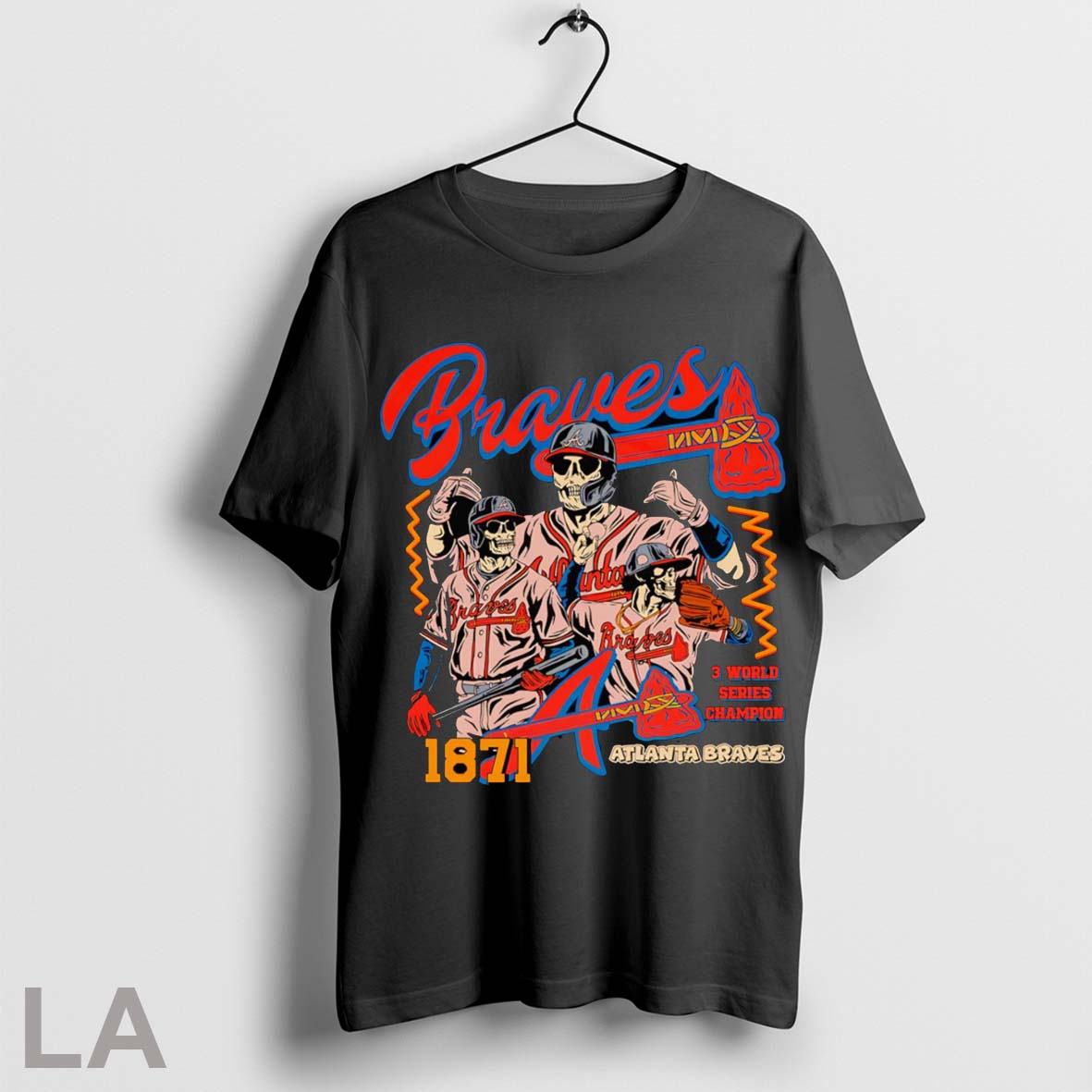 Original Skeleton Braves 3 World Series Champion Atlanta Braves