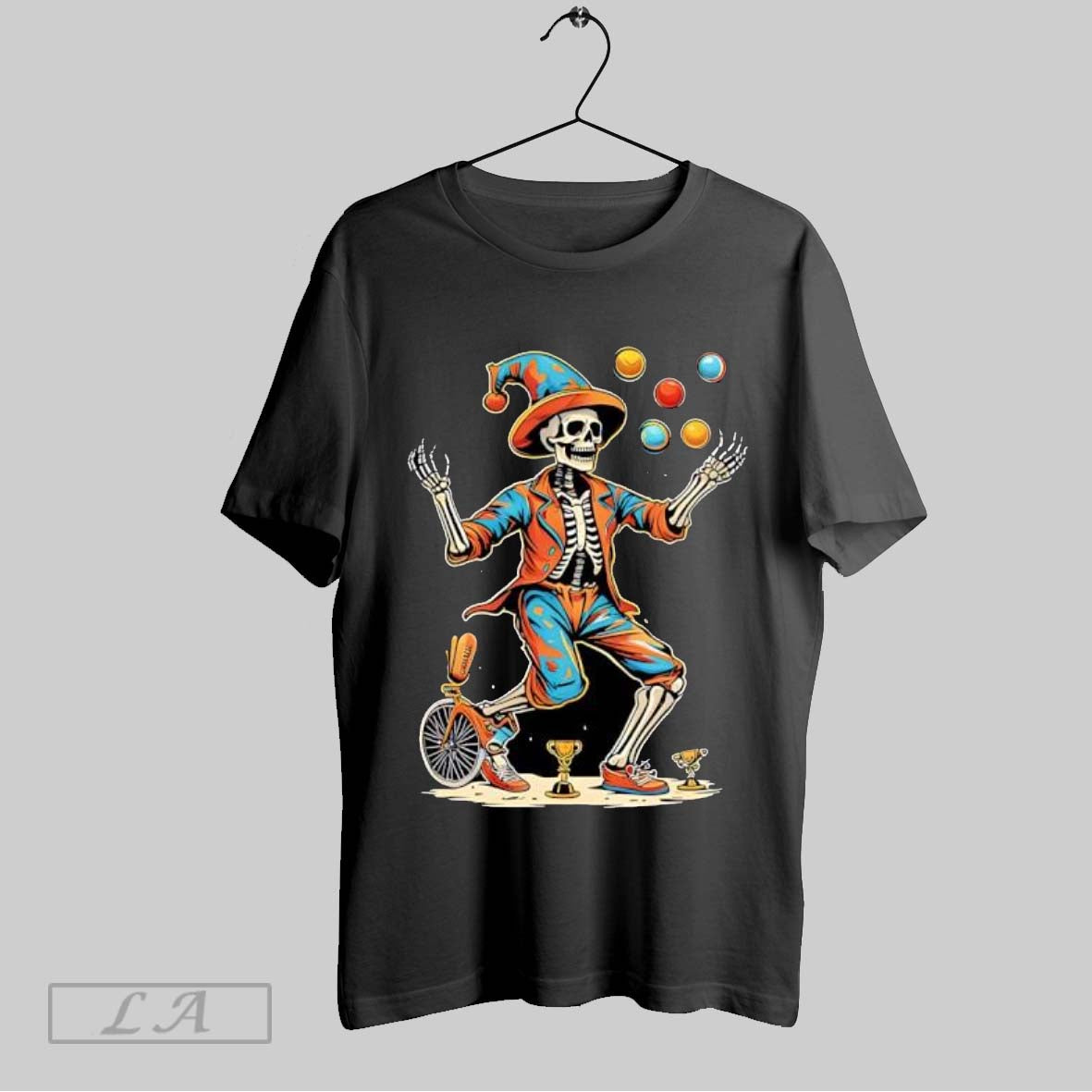 Original Skeleton Juggling Halloween Circus Pride