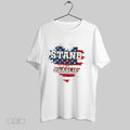 Original Stand With Charlie American Flag Heart Charlie Kirk Rest In Peace