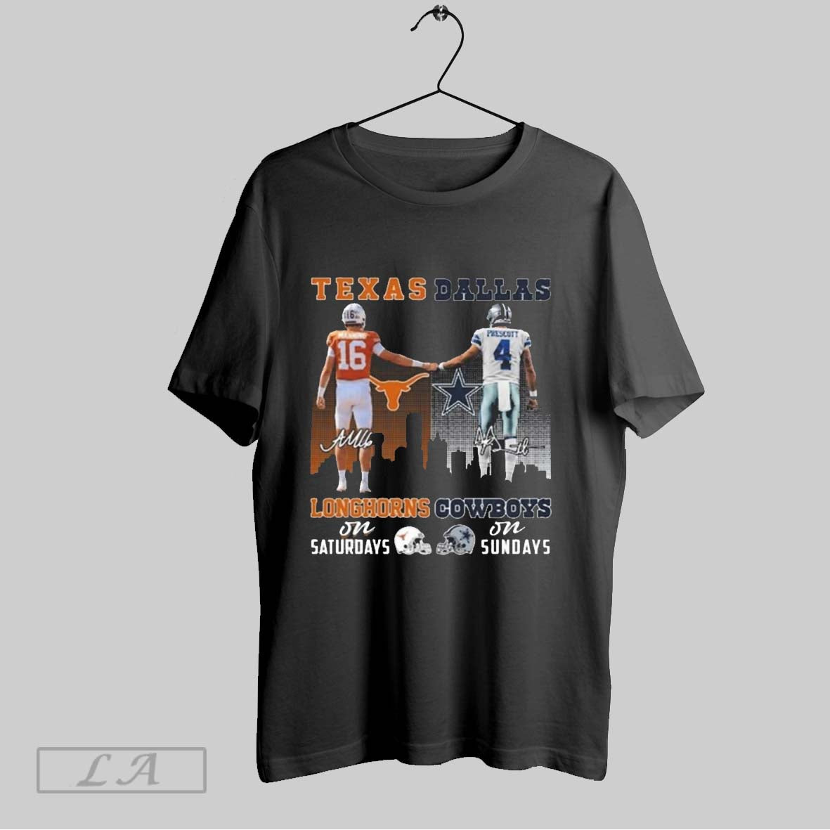 Original Texas Longhorns Arch Manning On Saturdays And Dallas Cowboys Prescott On Sundays Signatures
