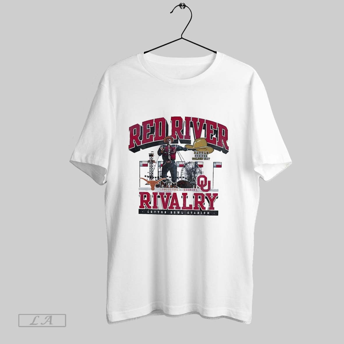 Original Texas Longhorns Vs Oklahoma Sooners Red River Rivalry Cotton Bowl Stadium