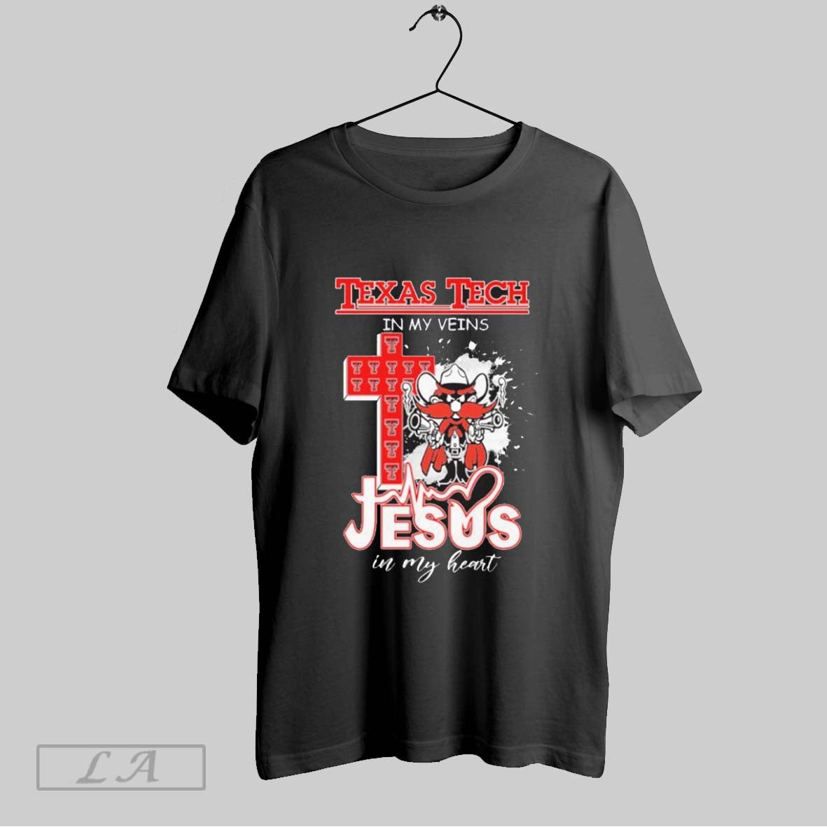 Original Texas Tech Football Mascot In My Veins Jesus In My Hear