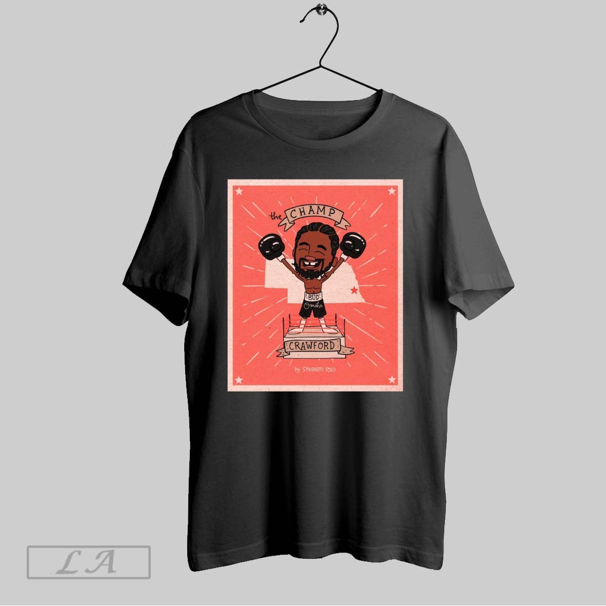 Original The Champ Terence Bud Crawford Omaha Nebraska By Spaghetti Toes Art Poster
