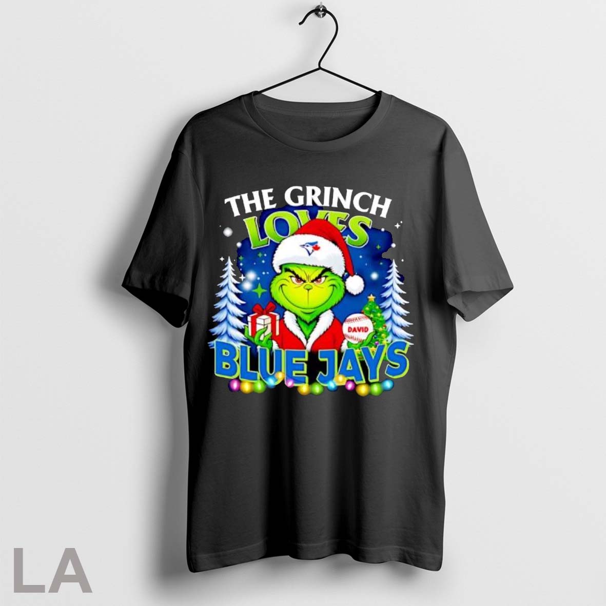 Original The Grinch Loves Blue Jays Christmas Baseball Personalized