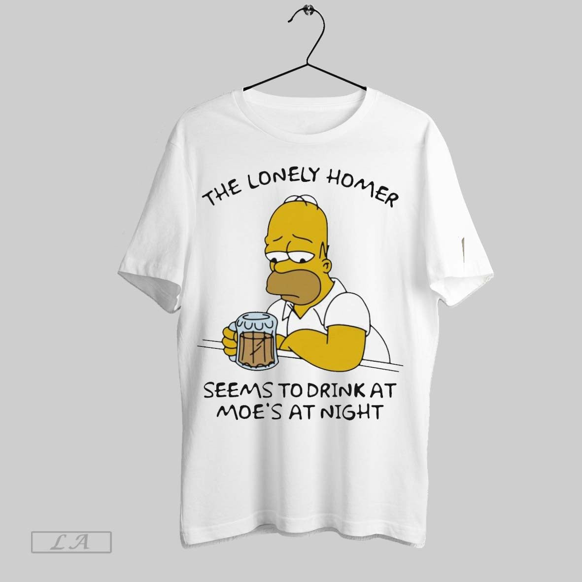 Original The Lonely Homer Seems To Drink At Moes At Night