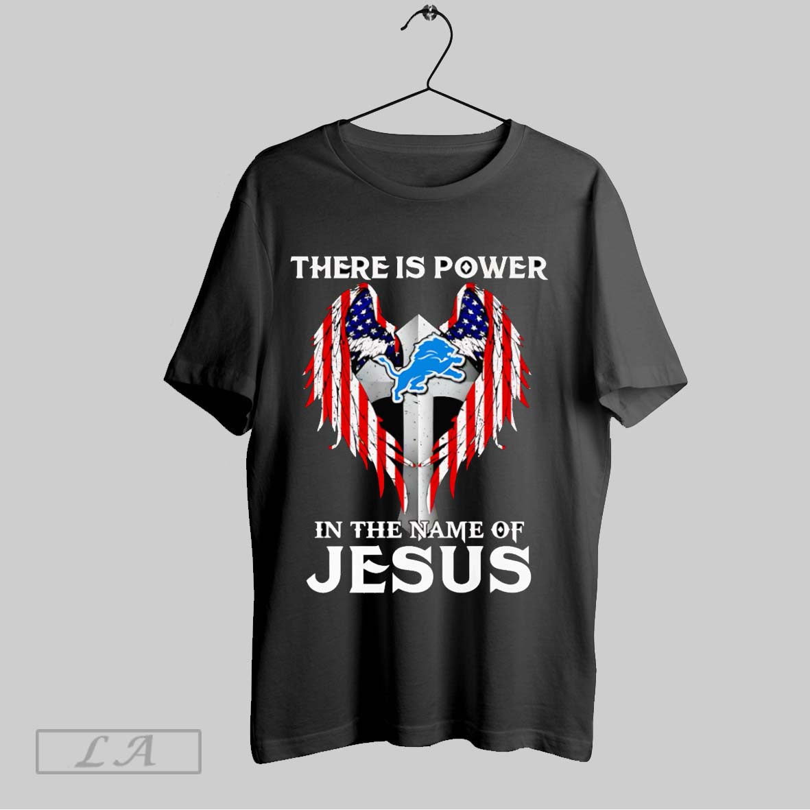 Original There Is Power In The Name Of Jesus Detroit Lions