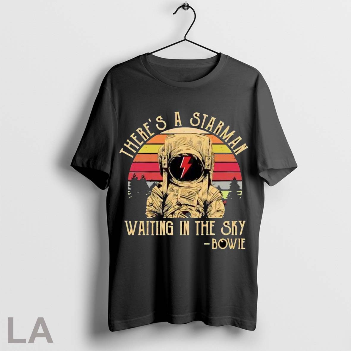 Original Theres A Starman Waiting In The Sky Bowie Retro T Shirt