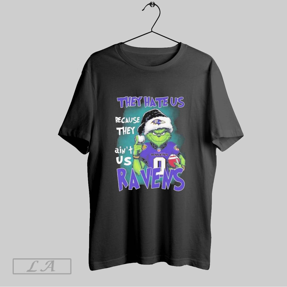 Original They Hate Us Cause They Aint Us Grinch Baltimore Ravens Christmas