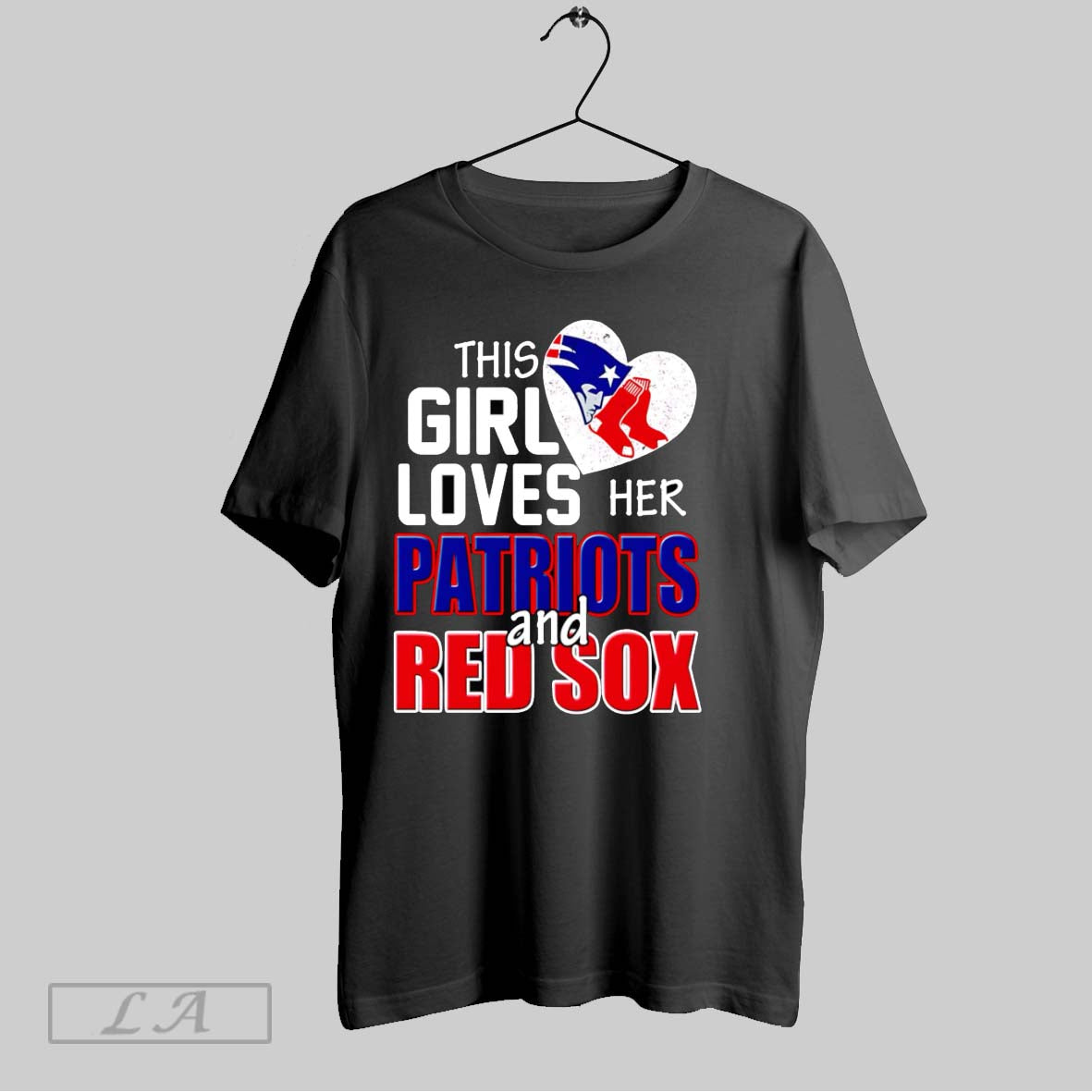 Original This Girl Loves Her Patriot And Red Sox