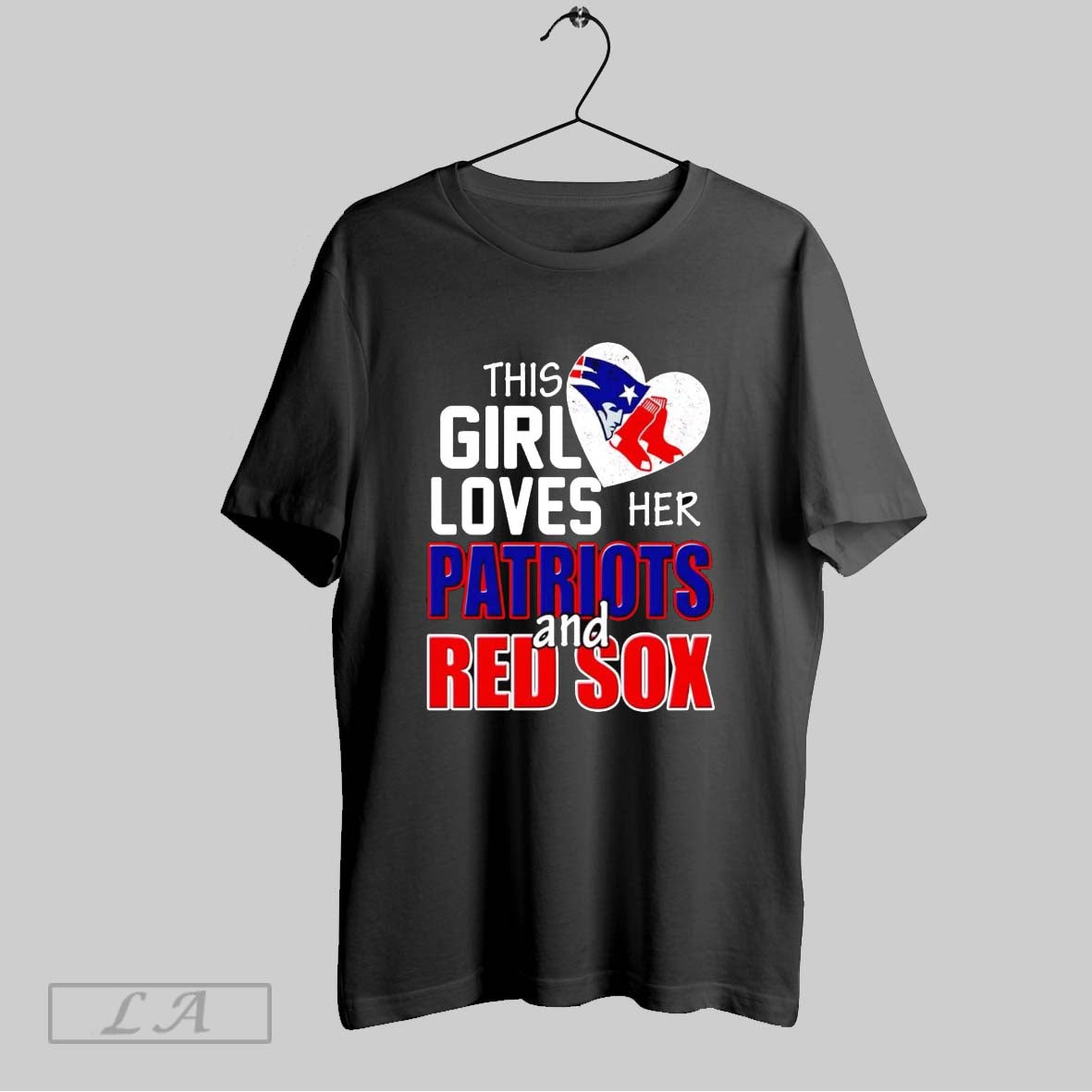 Original This Girl Loves Her Patriots And Red Sox