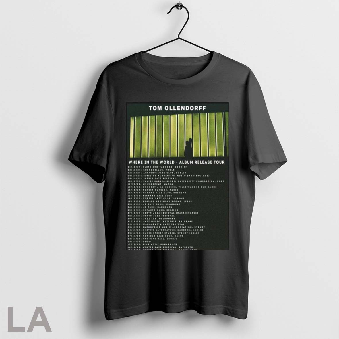 Original Tom Ollendorff Where In The World Album Tour 2025 Dates T Shirtss