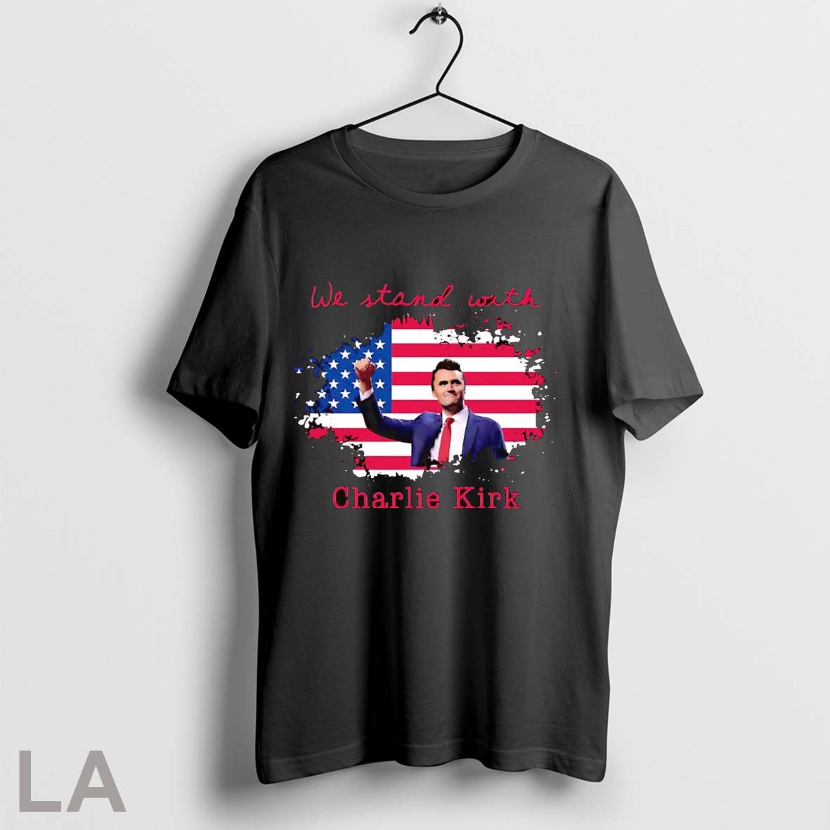 Original Us Flag We Stand With Charlie Kirk
