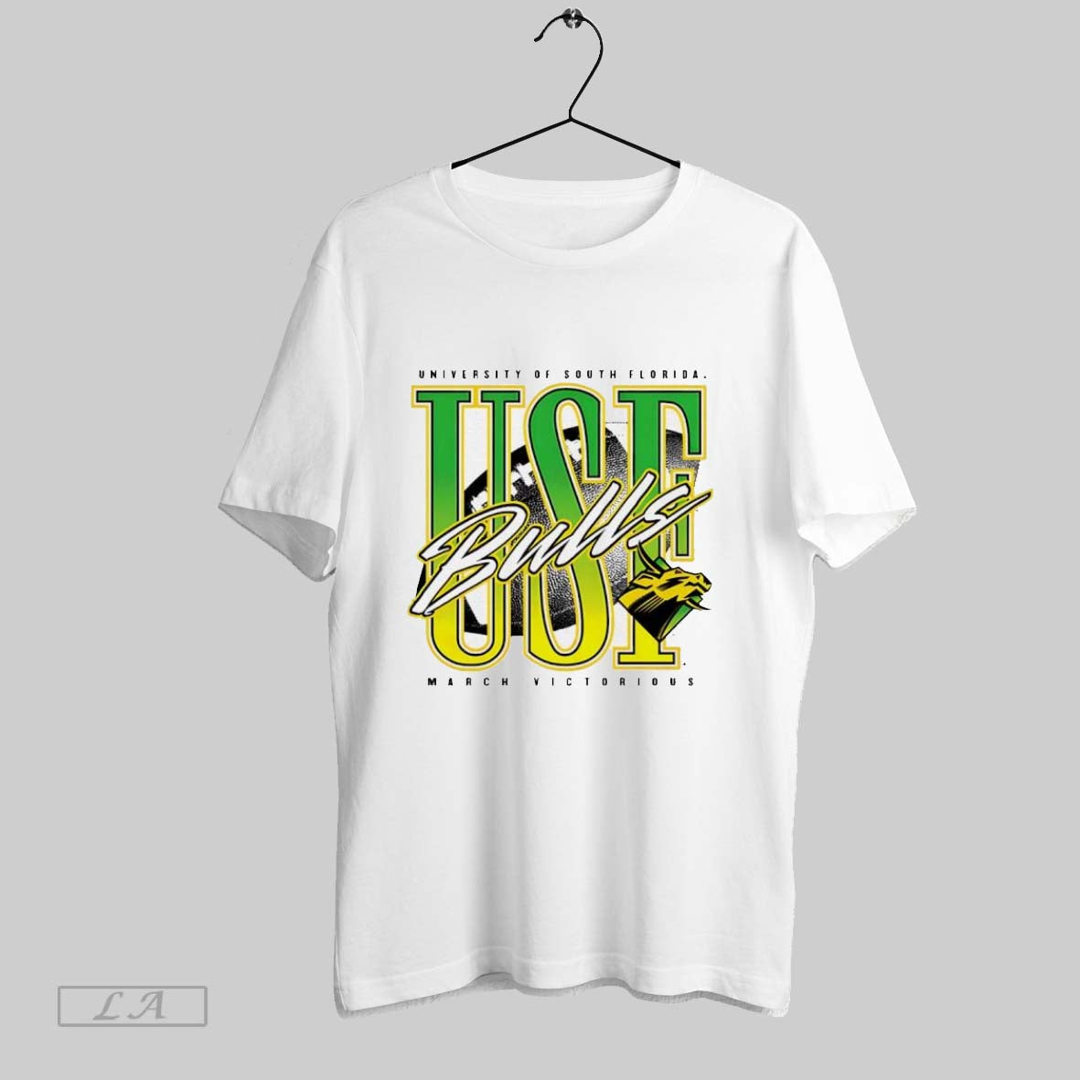Original Usf South Florida Bulls Football March Victorious Neon Retro