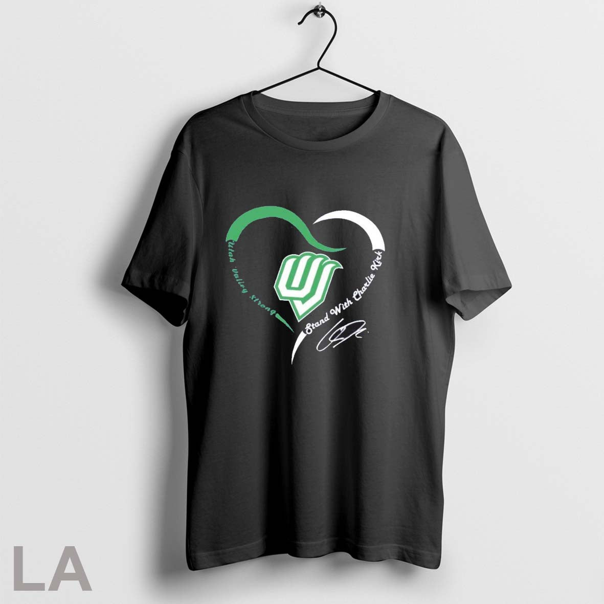Original Utah Valley Strong Stand With Charlie Kirk Heart Signature