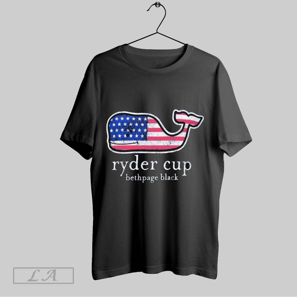 Original Vineyard Vines 2025 Ryder Cup Bethpage Black Americana Whale Flag