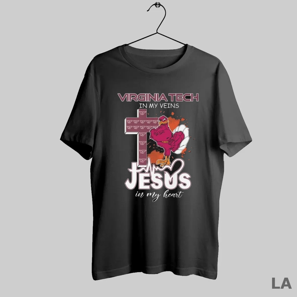 Original Virginia Tech Hokies In My Veins Jesus In My Heart Mascot 2025